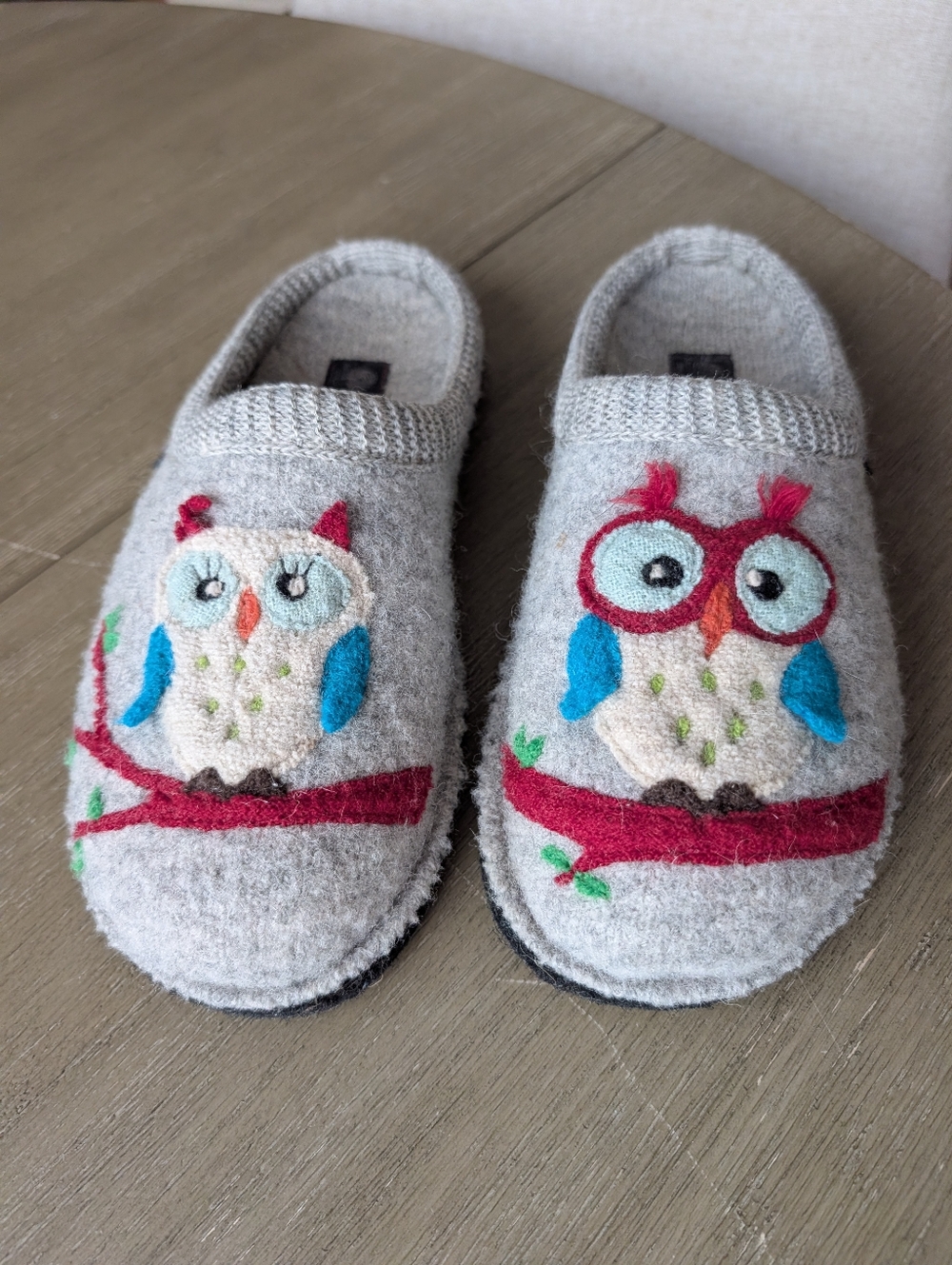 HAFLINGER OWL WOOL SLIPPERS  size 41
